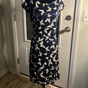 SHEIN Navy Lace Dress with Butterfly Details